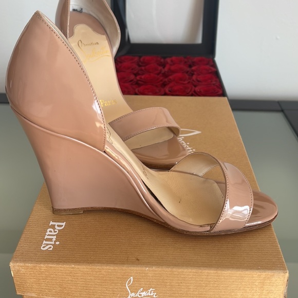 christian louboutin passmore zeppa platform wedges size 5.5 - Picture 3 of 8